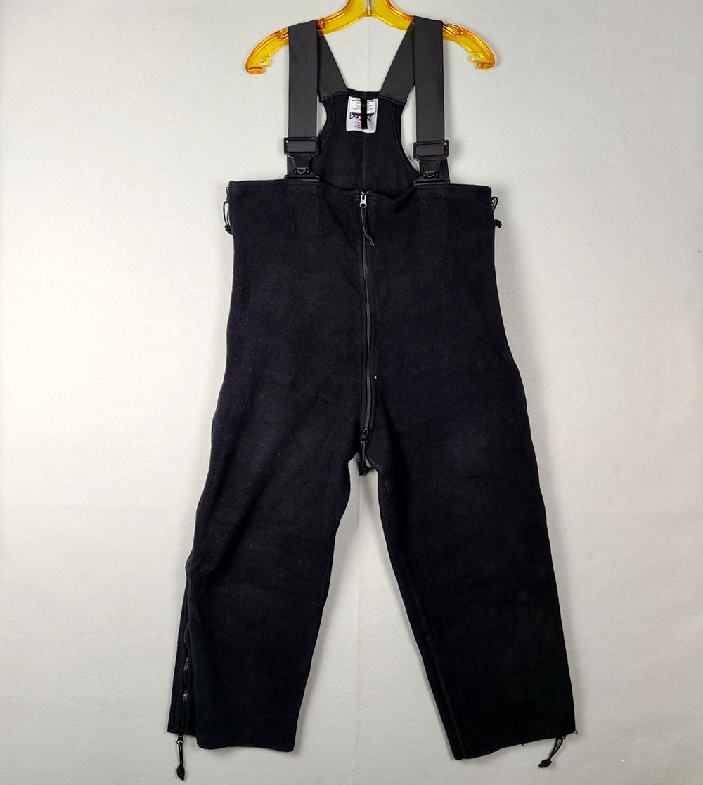 Men's Polartec Fleece Winter Bibs Overall Pants Medium-Short/Reg Black DSCP NCED